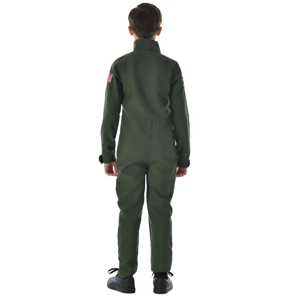 Eraspooky Retro Movie Top Gun Cosplay Military Pilot Costume