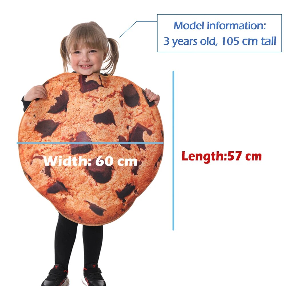 Eraspooky Funny Food Cosplay Children Cookie Milk Costume