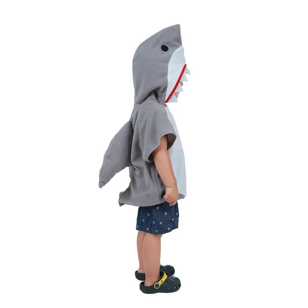 Eraspooky 1-6T Gray Shark Cosplay Hoodie