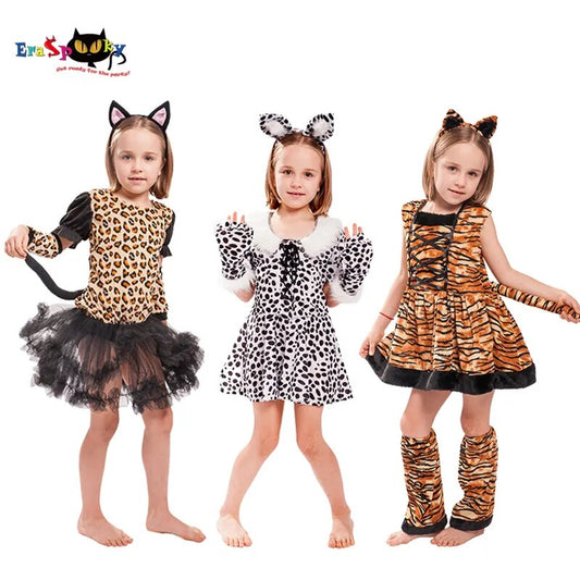 Cute Girls Tiger Leopard Costume with Headband