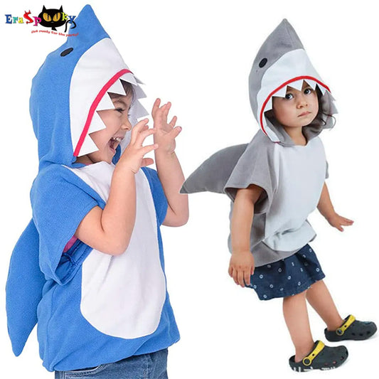 Eraspooky 1-6T Gray Shark Cosplay Hoodie