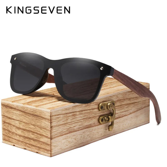 Wood Frame UV400 Sunglasses