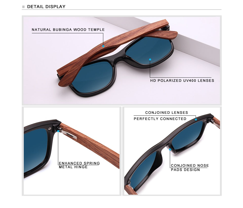 KINGSEVEN Natural Wooden Sunglasses Brown